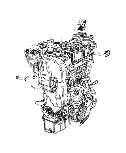 2019 Jeep Compass Engine-Long Block Diagram for 68367380AA