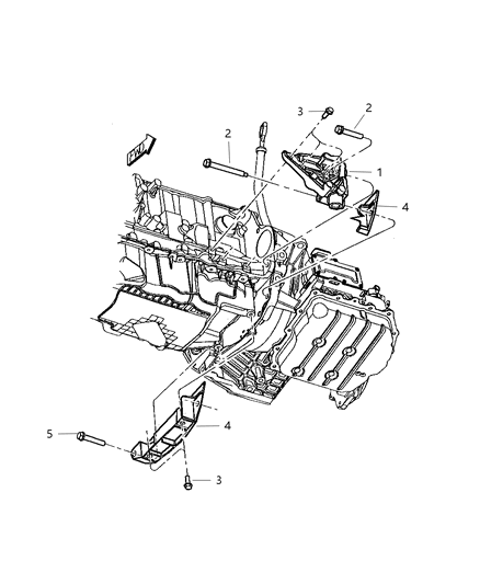 2003 Dodge Neon Engine Mount - Struts & Collar Diagram