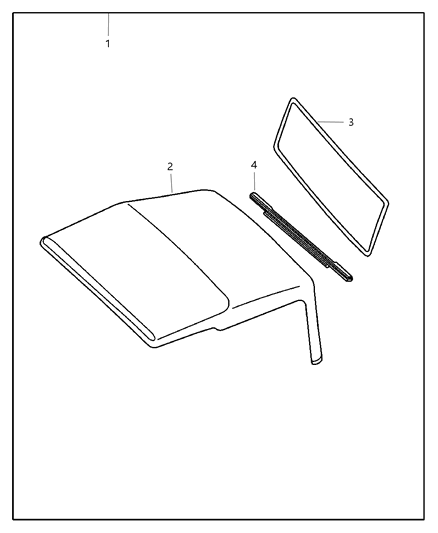 2003 Jeep Wrangler Top Kit-Soft - HARDTOP Replacement Diagram for 82207729