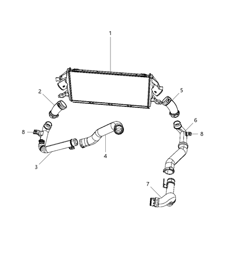 2010 Chrysler Sebring Hose-INTERCOOLER Outlet Diagram for 4891782AB