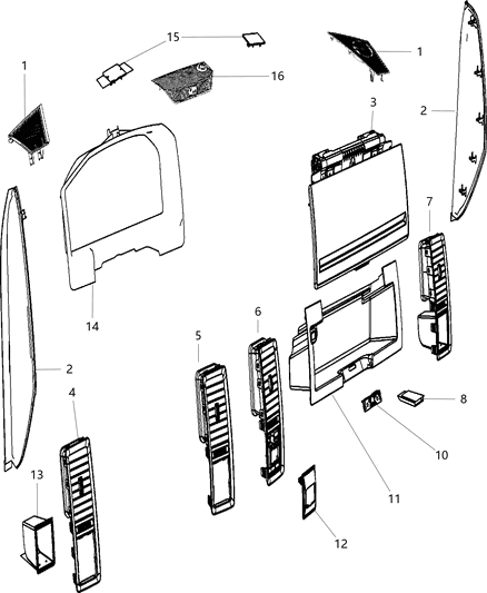 2018 Ram 5500 Instrument Panel Trim Diagram 2