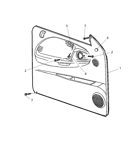 2000 Dodge Dakota Plug-Mirror Switch Diagram for KM64TC3