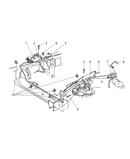 1997 Dodge Dakota Lines & Hoses, Front Diagram 2