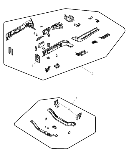 2010 Chrysler Sebring Frame, Front Diagram