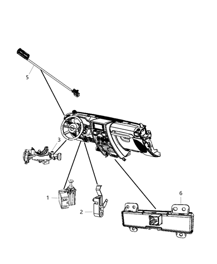 2008 Jeep Wrangler Switches - Instrument Panel Diagram