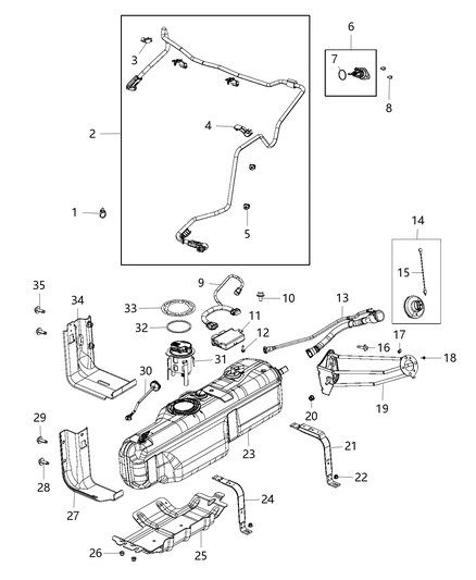 2016 Ram 4500 Module-UREA PUMP/LEVEL Unit Diagram for 68192659AE