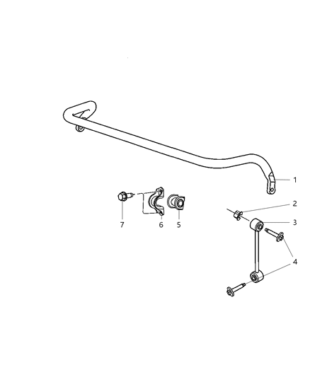 2008 Jeep Grand Cherokee Stabilizer Bar, Front Diagram