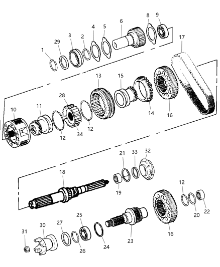 2009 Dodge Ram 3500 Pickup Gear Train Diagram 2