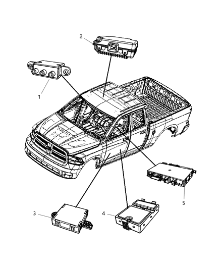 2009 Dodge Ram 1500 Module-Heated Seat Diagram for 4602984AE