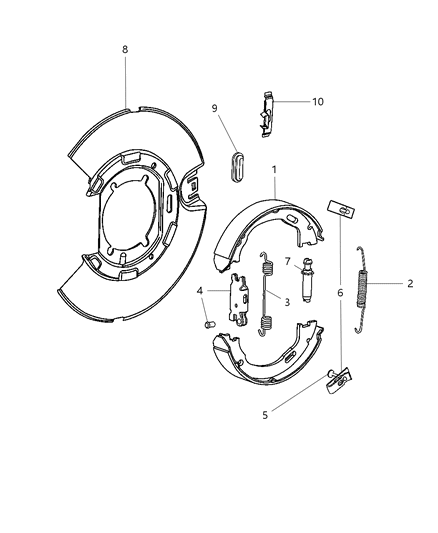 2011 Chrysler 300 Park Brake Assembly, Rear Disc Diagram