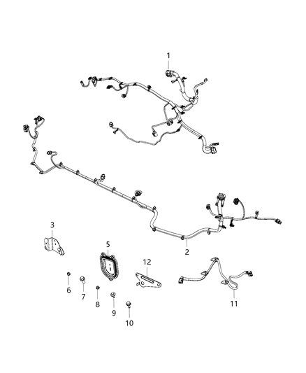 WIRING-FRONT FASCIA Diagram for 68489206AA