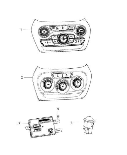 2015 Jeep Cherokee Air Conditioner And Heater Module Diagram for 68247614AD