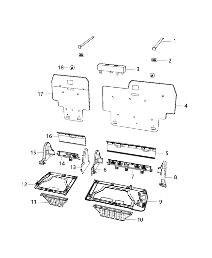 2017 Chrysler Pacifica Cover-Seat Anchor Diagram for 5RU26DX9AC