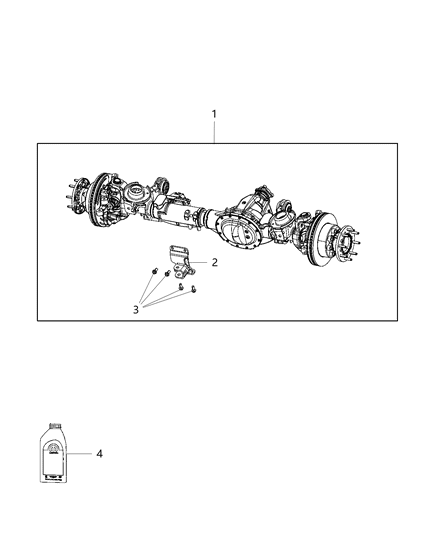 2018 Ram 3500 Axle-Front Complete Diagram for 5146601AN