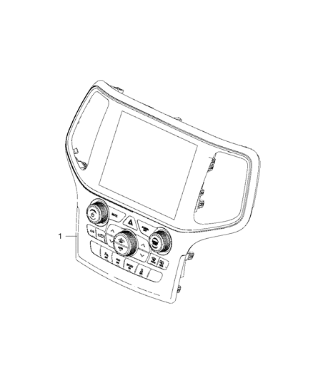 2019 Jeep Grand Cherokee Center Stack, Multimedia Control Diagram