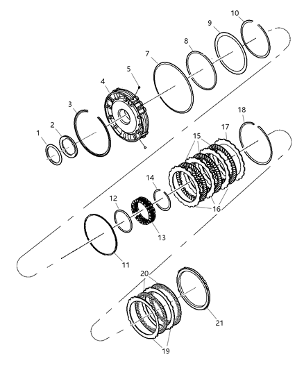 2007 Dodge Ram 3500 2 & 4 Clutch Retainer Diagram