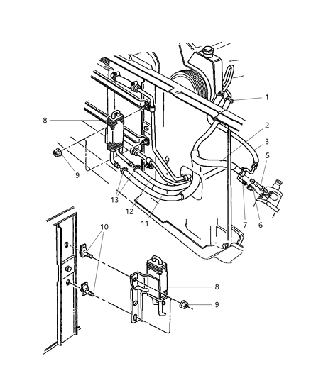 1997 Dodge Ram Van Cooler Diagram for 52038163