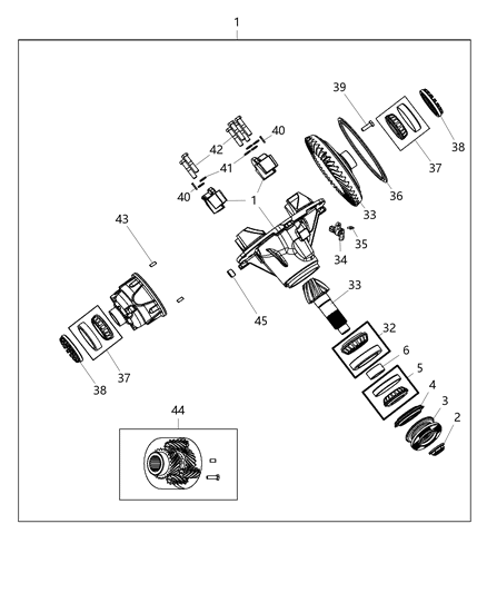 2018 Ram 4500 Differential Assembly Diagram