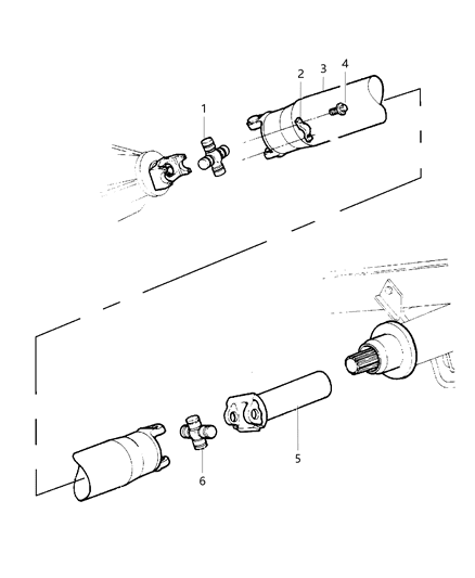 2000 Dodge Ram Van Propeller Shaft Diagram