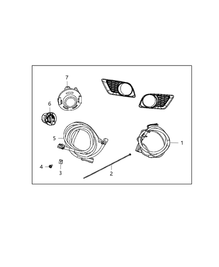 2019 Dodge Charger Light Kit - Fog Diagram