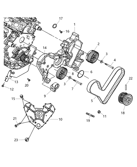 2007 Dodge Nitro Cover-Timing Belt Diagram for 4892265AA