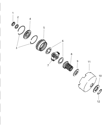 1999 Dodge Neon Gears - Front Annulus & Sun Diagram