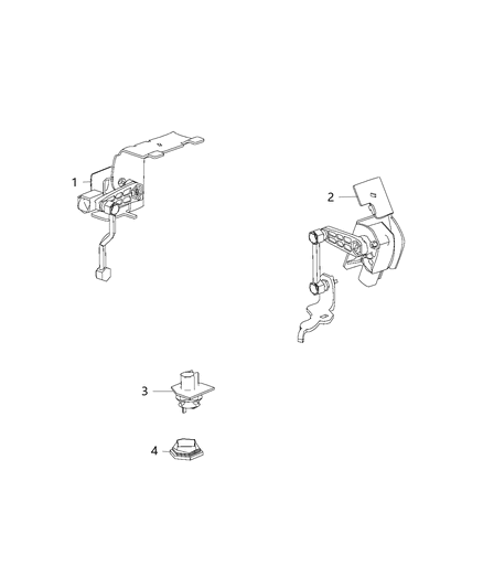 2016 Chrysler Town & Country Sensors, Lamps & Windshield Washer Diagram