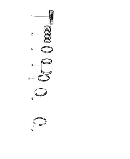 2007 Chrysler Pacifica Accumulator Pistons , Springs And Seals Diagram 1