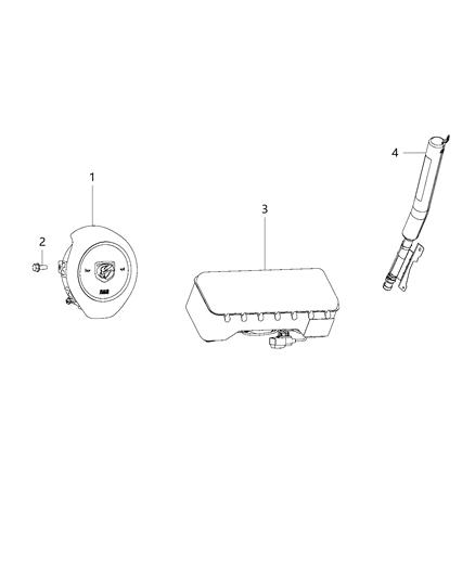 2015 Dodge Viper Side Curtain Air Bag Diagram for 68226092AC