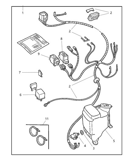 2003 Jeep Wrangler Wiring Kit-Enclosure Diagram for 82208132