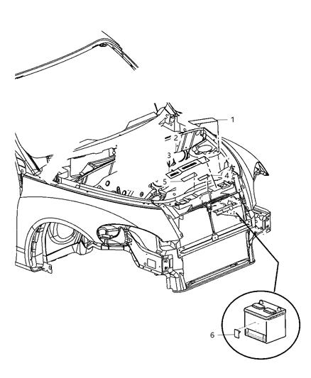 2009 Chrysler PT Cruiser Label-COOLANT System Cap Diagram for 5058591AA