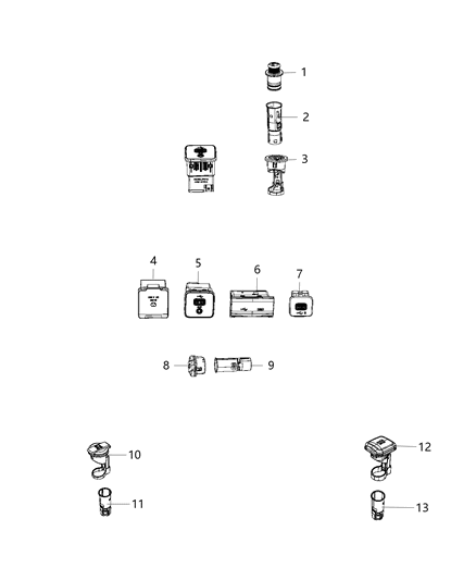 2020 Jeep Cherokee U Connect Media & Charging Center Diagram