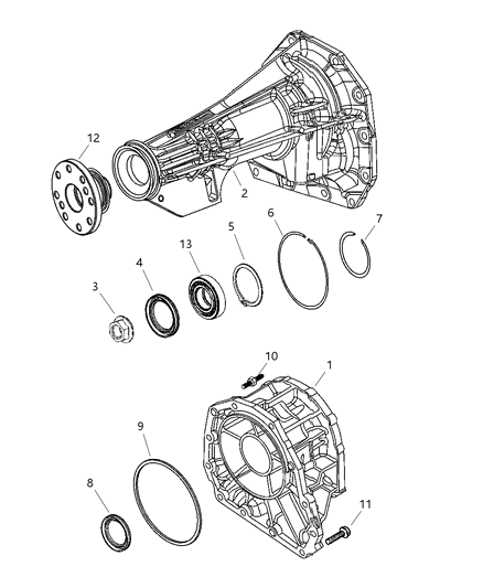 2006 Jeep Commander Adapter-Transfer Case Diagram for 52119463AB