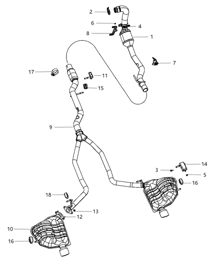 2011 Jeep Grand Cherokee ISOLATOR-Exhaust Diagram for 68061514AA