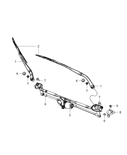 2014 Dodge Challenger Front Wiper System Diagram