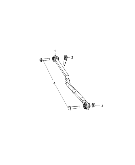 2010 Jeep Wrangler Front Stabilizer Bar, Track Diagram