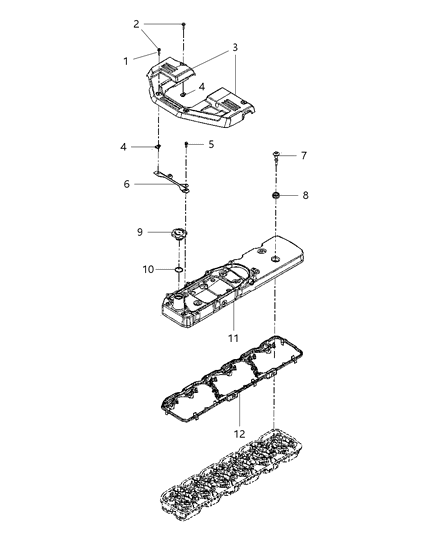 2008 Dodge Ram 5500 Cap-Oil Filler Diagram for 68003321AA