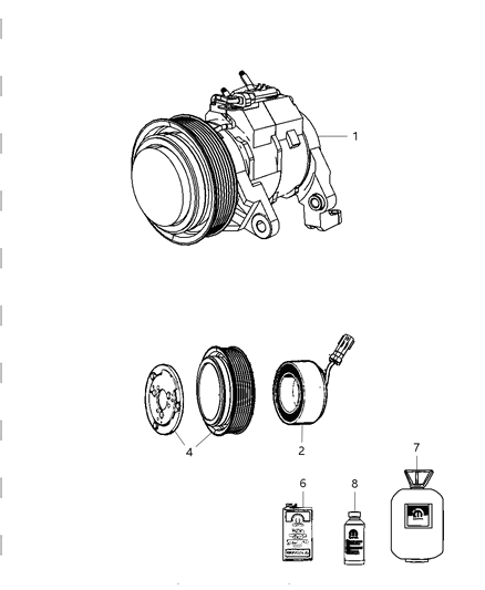 2009 Dodge Ram 2500 COMPRES0R-Air Conditioning Diagram for R5111411AI