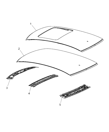 2012 Dodge Dart Roof Panel Diagram