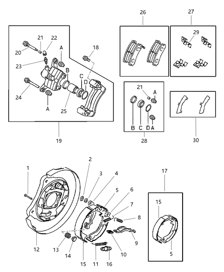 2000 Dodge Avenger Rear Brakes Diagram