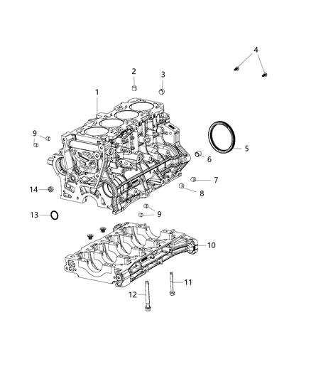 2019 Jeep Wrangler Plug-Core Diagram for 68122813AA