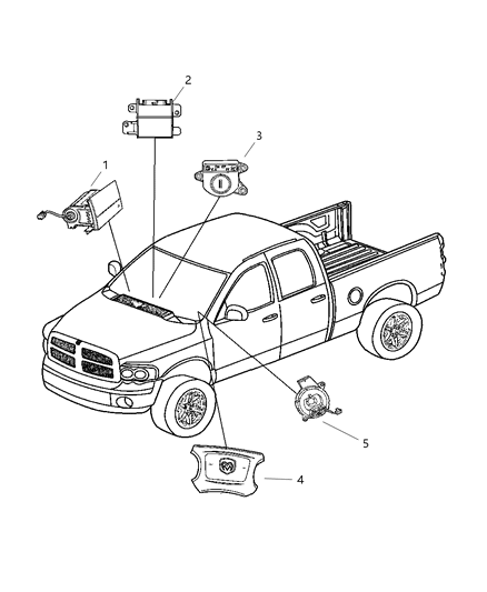 2004 Dodge Dakota Air Bag System Diagram