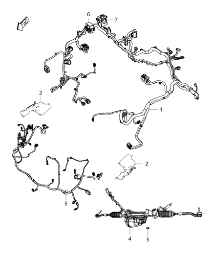 2016 Dodge Durango Wiring-4 Way Diagram for 68364261AA