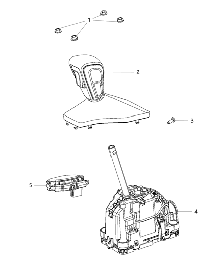 2021 Ram 1500 GEARSHIFT Diagram for 68483905AA