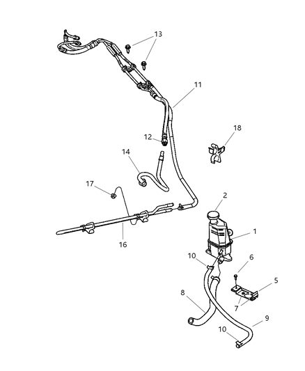 2001 Chrysler Concorde Line-Power Steering Diagram for 4782203AH