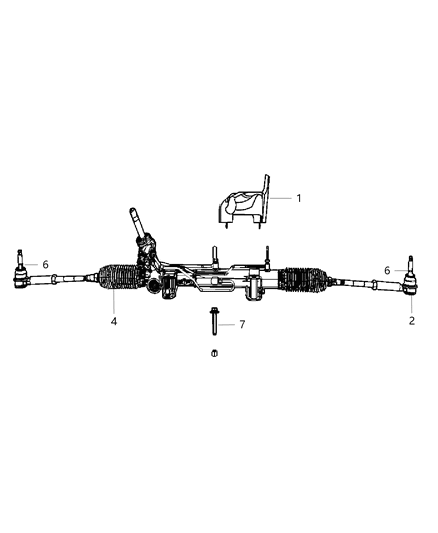 2009 Jeep Patriot Rack And Pinion Gear Diagram for 5090004AE