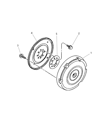 2002 Chrysler PT Cruiser Clutch & Disc Diagram