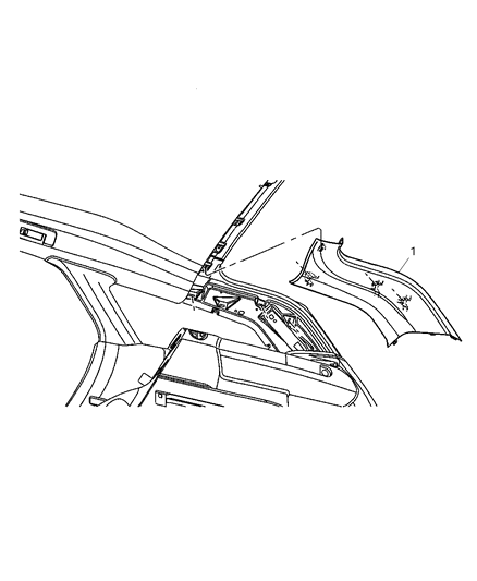 2005 Dodge Magnum Panel-D Pillar Diagram for UM04BD1AD