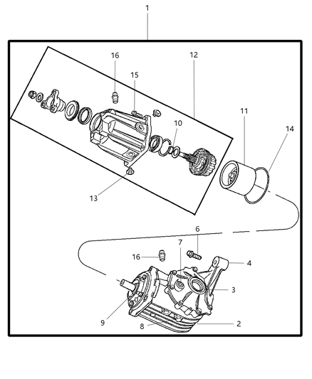 2005 Chrysler Pacifica Differential-Rear Axle Diagram for 4641969AG