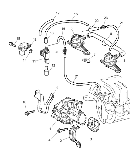 2004 Chrysler Crossfire Shut-Off Valves & Related Parts Diagram